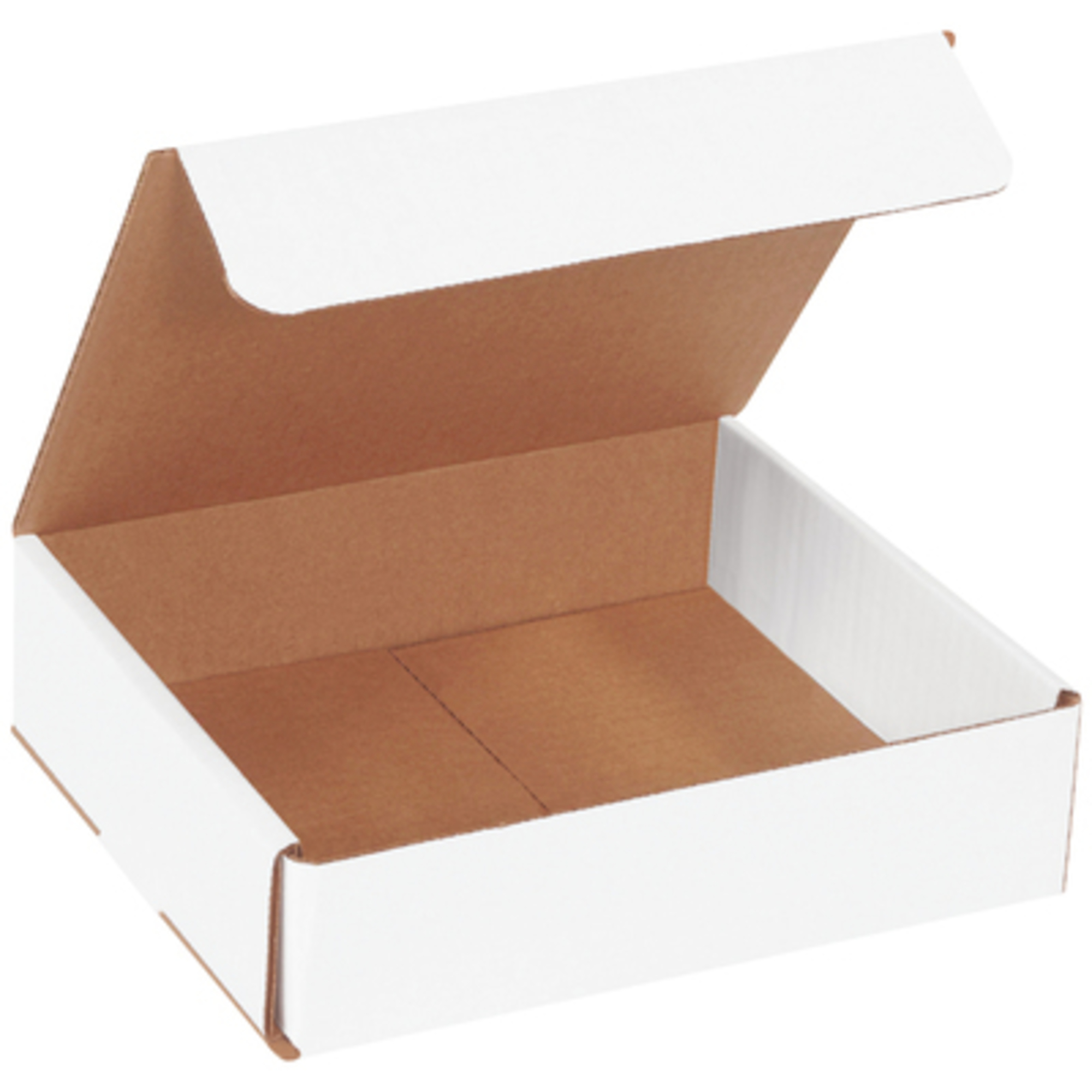 Stock Packaging White Corrugated Boxes — 8in. x 7in. x 2in., 50 Pcs, Model# M872